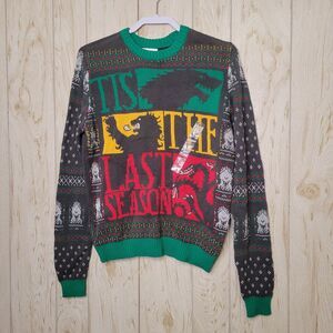 Game of Thrones Ugly Christmas Sweater Men's Tis The Last Season S